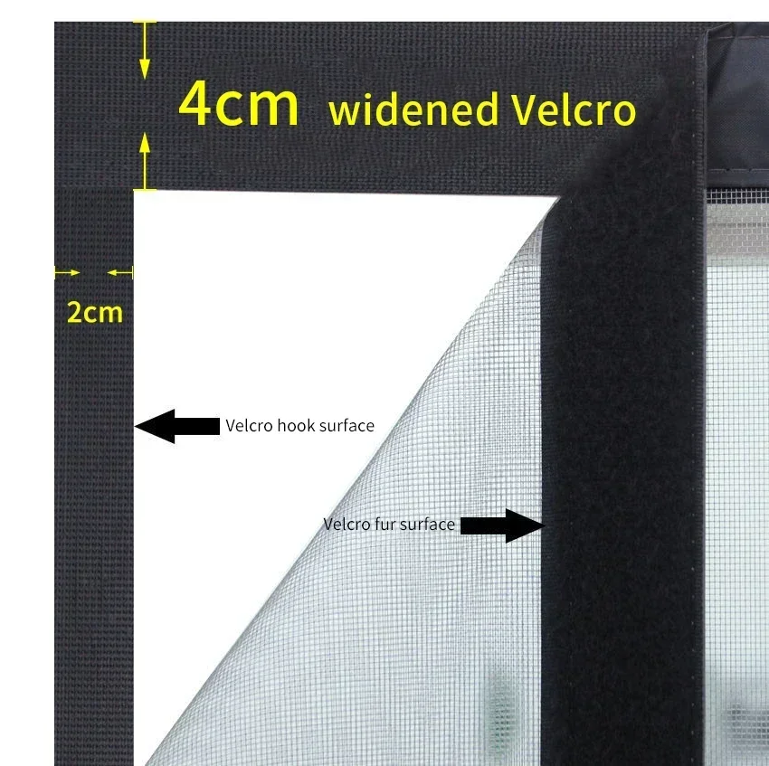 Magnetic Door Screen Custom Size Mosquito Net Curtain Fly Insect Automatic Closing Invisible Mesh For Kitchen indoor living room