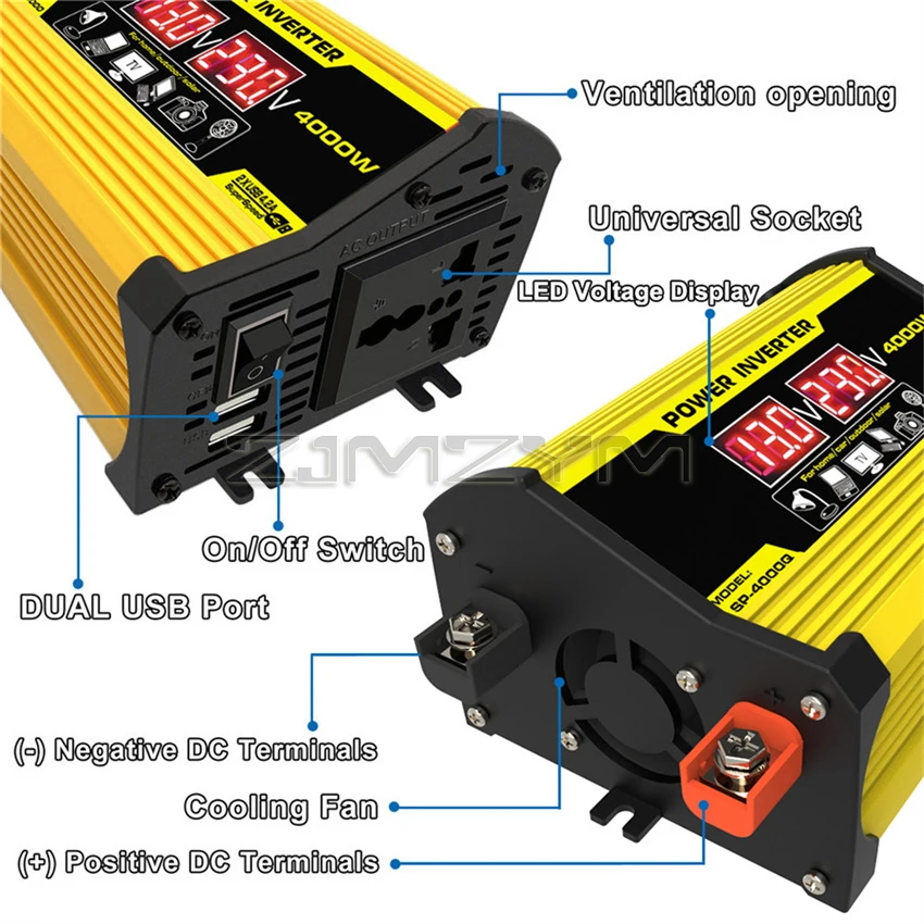 carro inversor adaptador 12v a 220v 110v