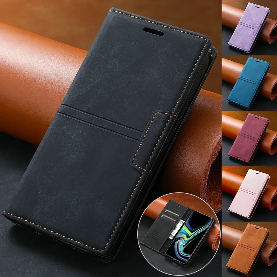 Wallet Card Slot Magnetic Flip Leather Case For Samsung Galaxy S25