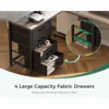 61" L Shaped Desk with 4 Tier Drawers, Power Outlets, Computer Desk with USB Charging Port and Host Stand 4
