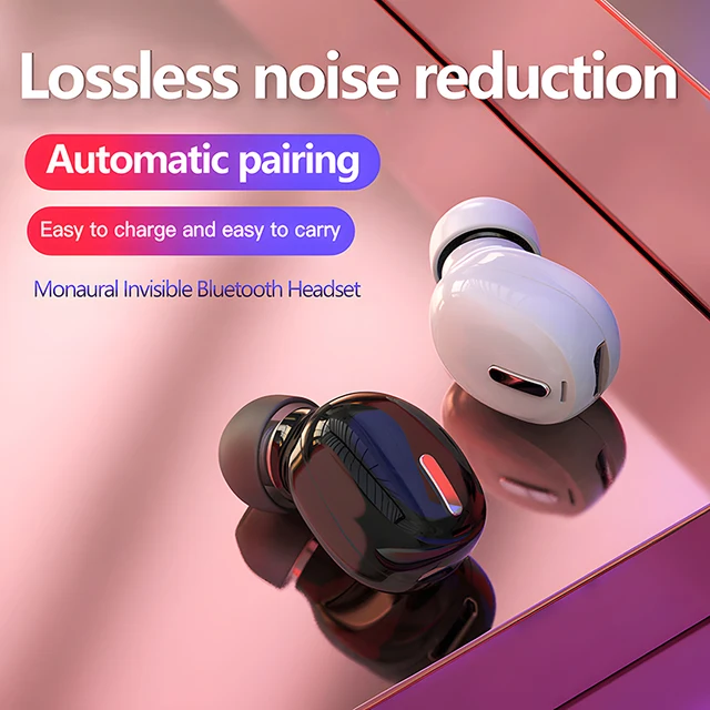 X9 Auricolari Bluetooth 5.0 senza fili Cuffie con microfono In-Ear Sport Auricolari TWS impermeabili Auricolare singolo vivavoce Bluetooth 6