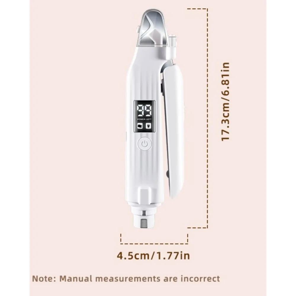Pet Nail Clipper Trimmer with LED Light USB Rechargeable Electric Nail Clipper Display Grinder Prevent Injury Low Noise