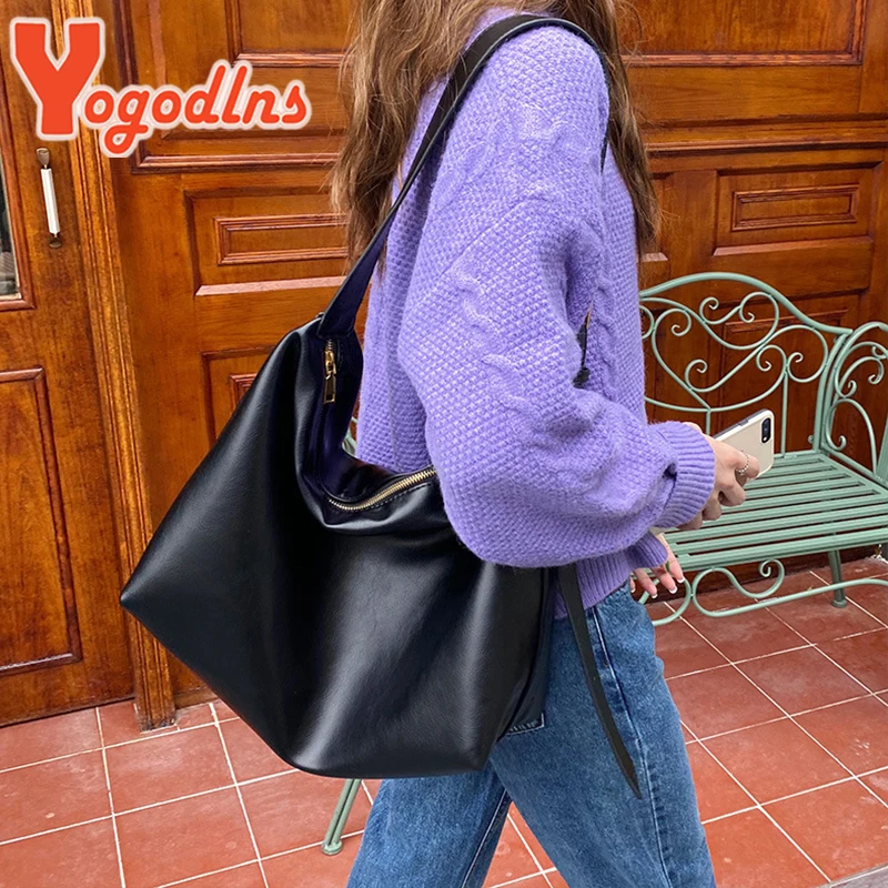 Soft Leather Shoulder Bag Large Capacity Armpit Bag Retro Crossbody Bag Designer Ladies Portable Handbag Totes Purse