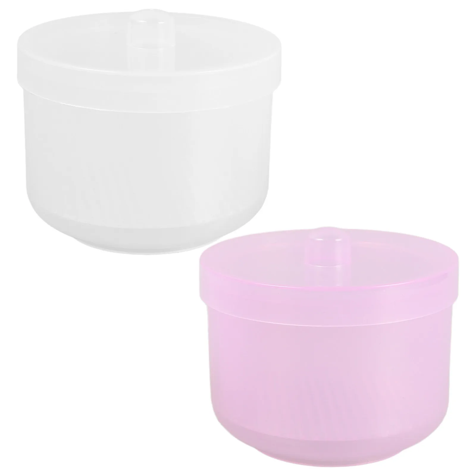 2Pcs 네일 도구 클리너 박스 네일 아트 핀셋 담그는 상자 플라스틱 살균기 케..