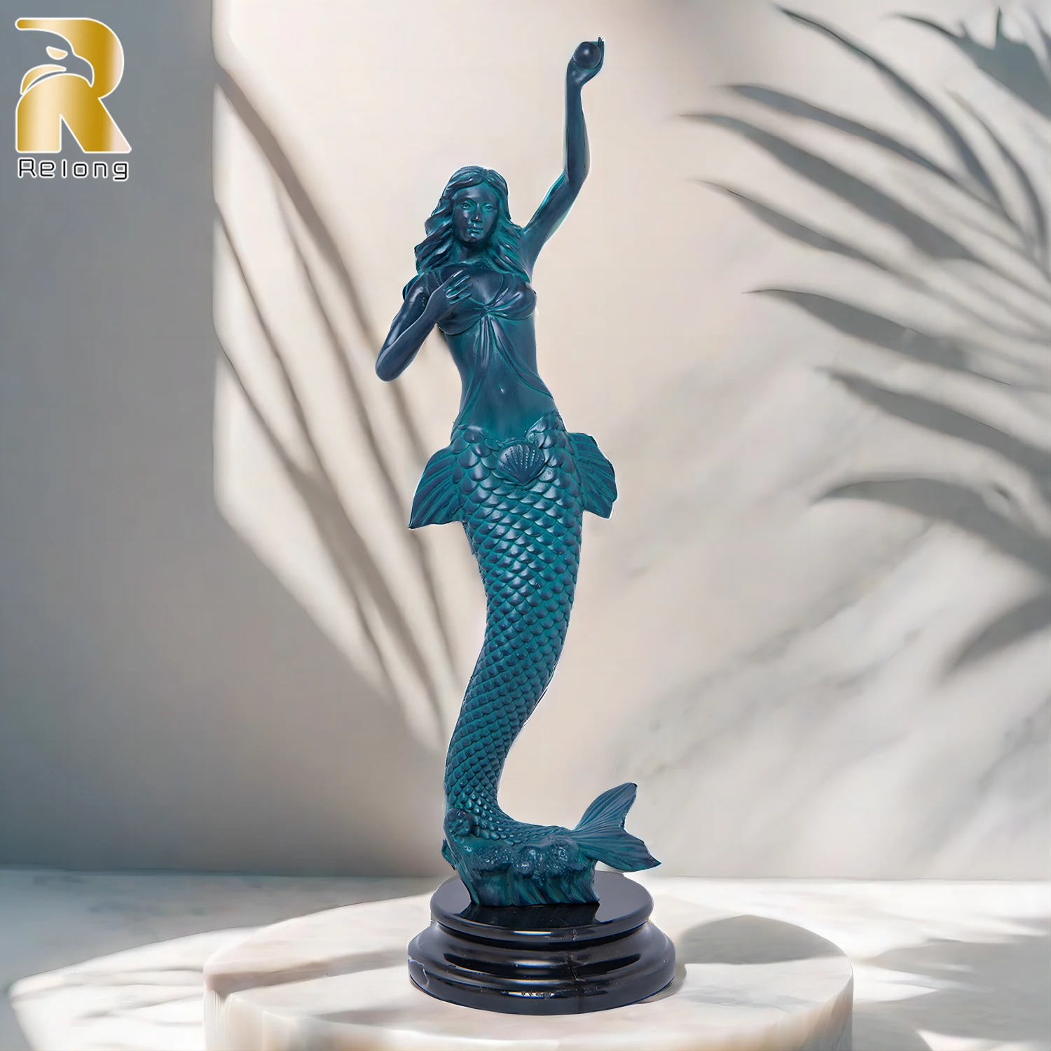 

Bronze Mermaid Sculpture Elegant Goddess Bronze Mermaid Statue Famous Bronze Casting Art Crafts For Home Office Decoration Gifts