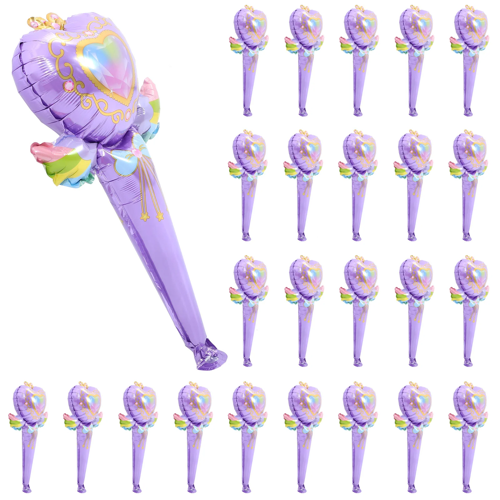 

Inflatable Fairy Wand Balloons Creative Foil Party Props Decor Birthday Supplies Aluminum Cartoon Layout Bride New
