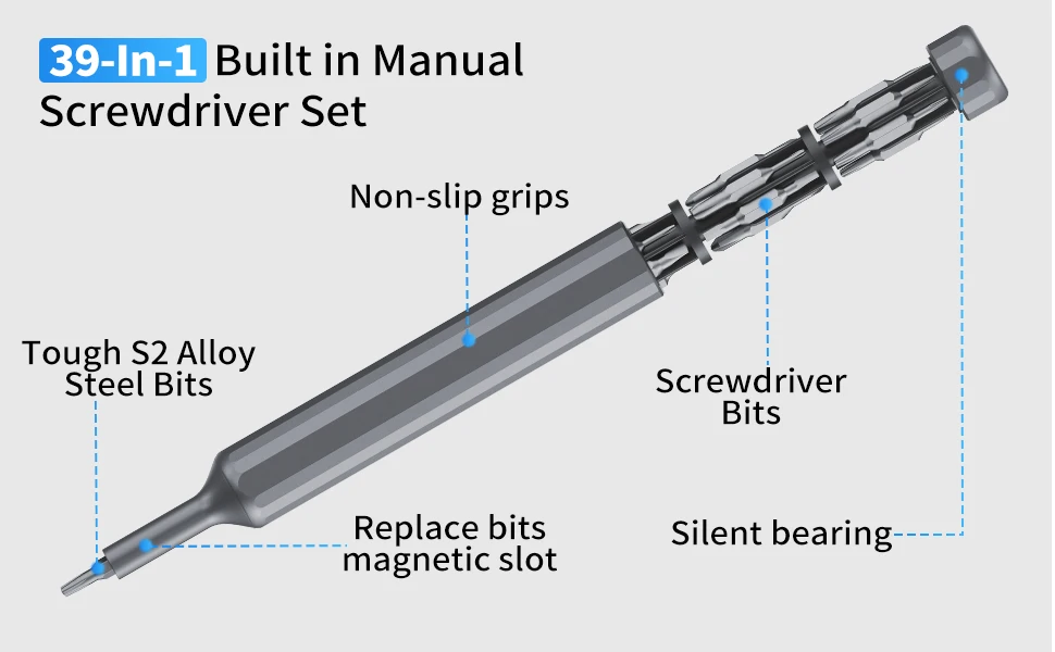 Precision Screwdriver Set - Mini Magnetic Bits Kit | Durable S2 Alloy Steel Tools