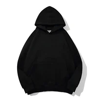 New Streetwear Men Hoodie Solid Color Basic Loose Black Hoodie Long Sleeve Pocket Sweatshirt for Women Hoodies 2