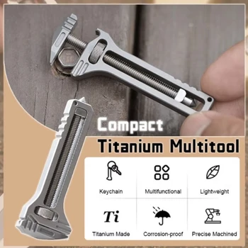 Mini chiave inglese, multiutensile EDC, multiutensile tascabile, adatto per il campeggio all'aperto, può essere utilizzato come apribottiglie e altri strumenti di piccole dimensioni.