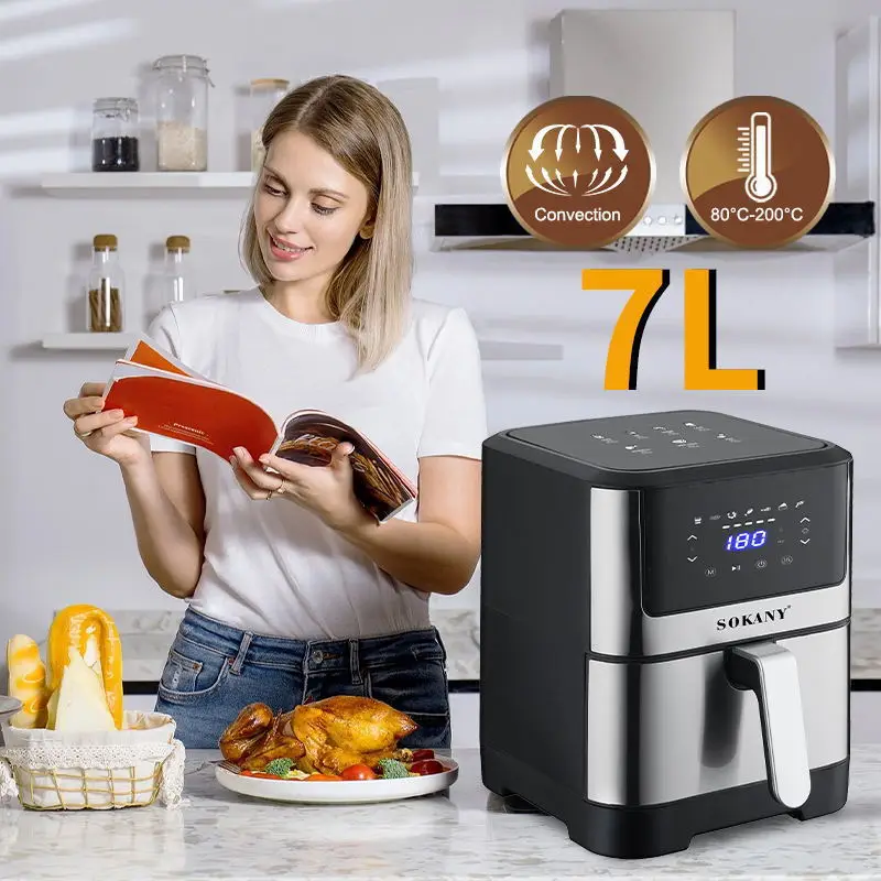 Large Capacity Sokany Digital Air Fryer 8L High Power Special Digital  Control Smart Air Fryer 1800W