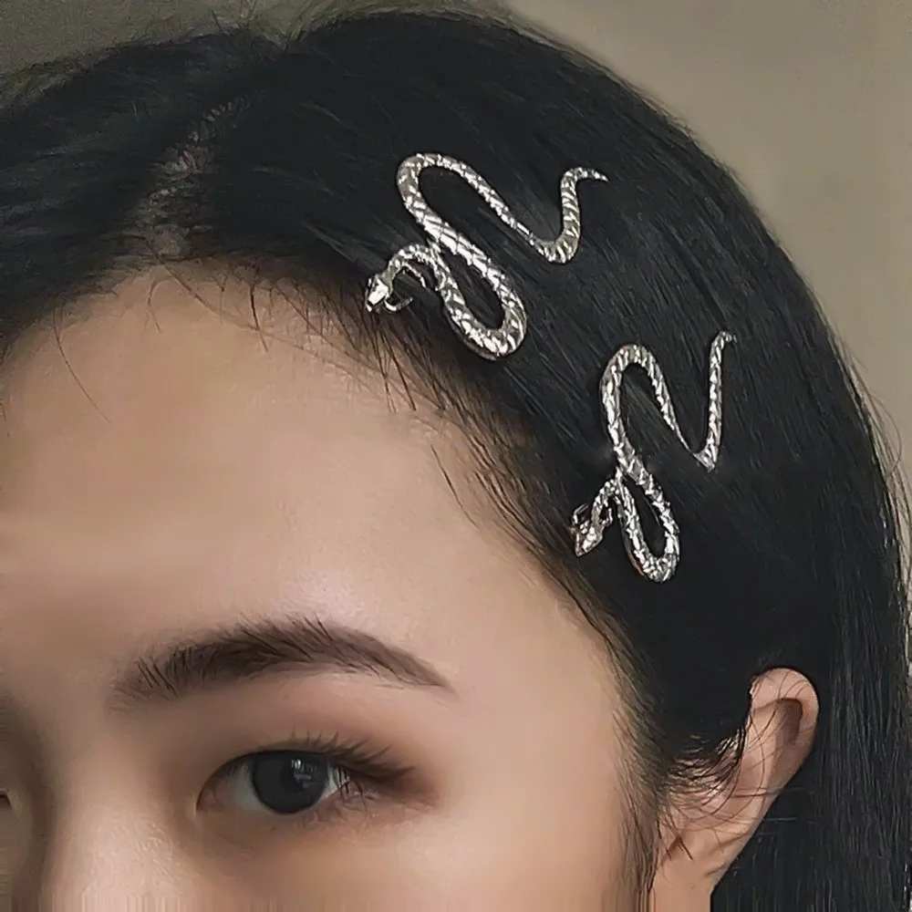 Gothic Punk Metal Snake Medusa Hairpin Hair Clip for Women