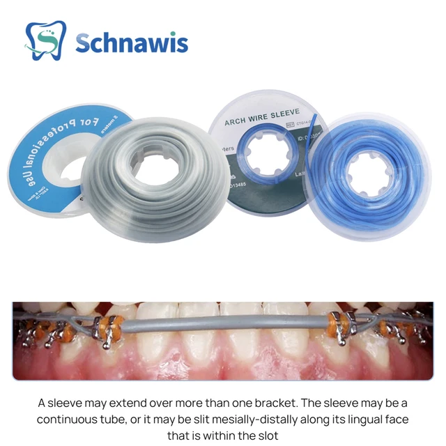 4 Color Orthodontic Elastic Archwire Sleeve Tubing Plastic Guard Dental Protect Tube Dentistry Material Elasticos Ortodoncia