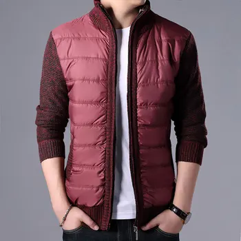 Winter Cardigan Men Thick Warm Sweater Coat Fashion Patchwork Slim Knitted Cardigan Sweater Mens Casual Cardigan Outerwear Man - Image 5