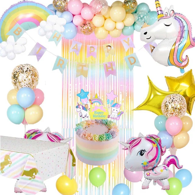 Decoración de globos de cumpleaños para niña de 1 año Globo de