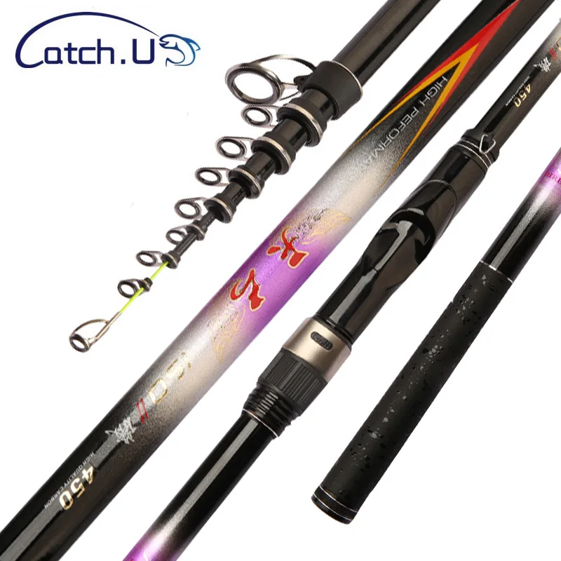 Catch.u 록 낚싯대 탄소 섬유 스피닝 낚싯대, 레이크 오션 록, 해변, 보트, 초경질 바다 낚싯대, 2.4-5.4m 
