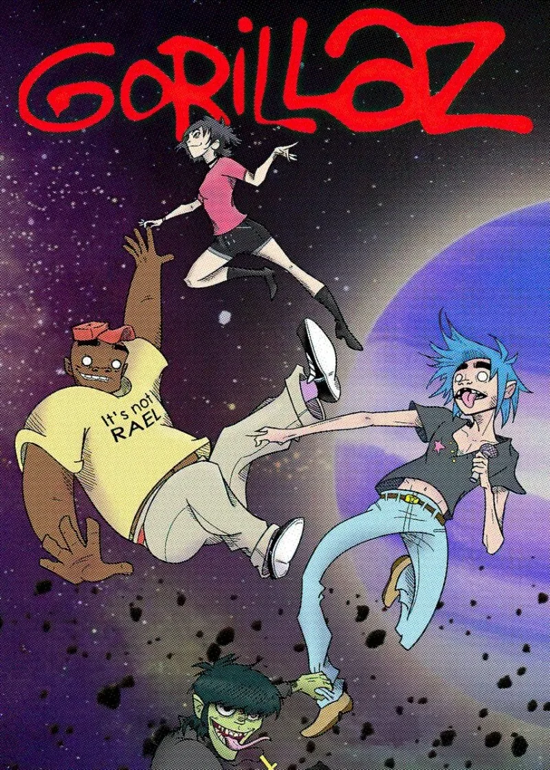 Gorillaz Hip-Hop Band Artistic Canvas Wall Art