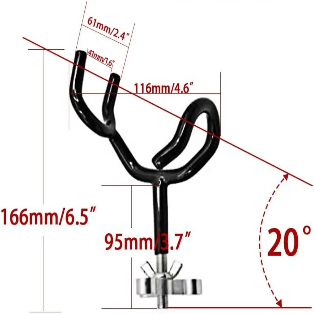 Sure Grip Steel 20 Degree Angle Rod Holder Mounting Base Steel Rod-PVC Fishing Pole Holders Boat(4PCS)