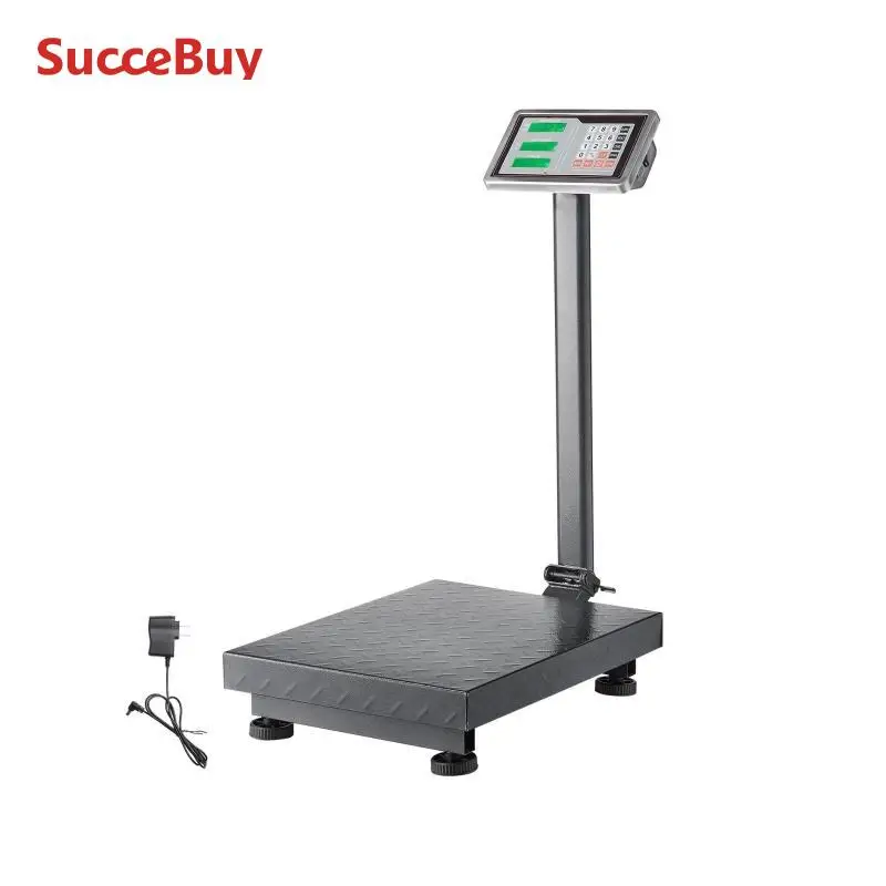 SucceBuy Computing Digital Platform Scale 660 lbs Load with LB/KG Tare Price Calculator Stainless Steel High-Definition Display