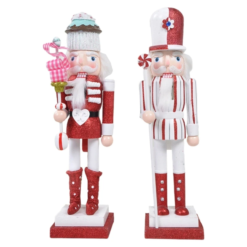 

15-дюймовый торт, конфеты, деревянный Щелкунчик, солдатские фигурки, Рождественский декор для помещения