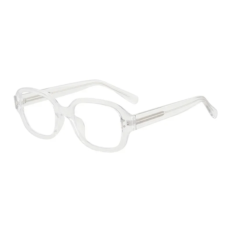 Retro Transparent Myopia Glasses Red Square Thick Frame Glasses 0 To -4.0 Anti Blue Light Myopia Glasses Neutral Glasses 6