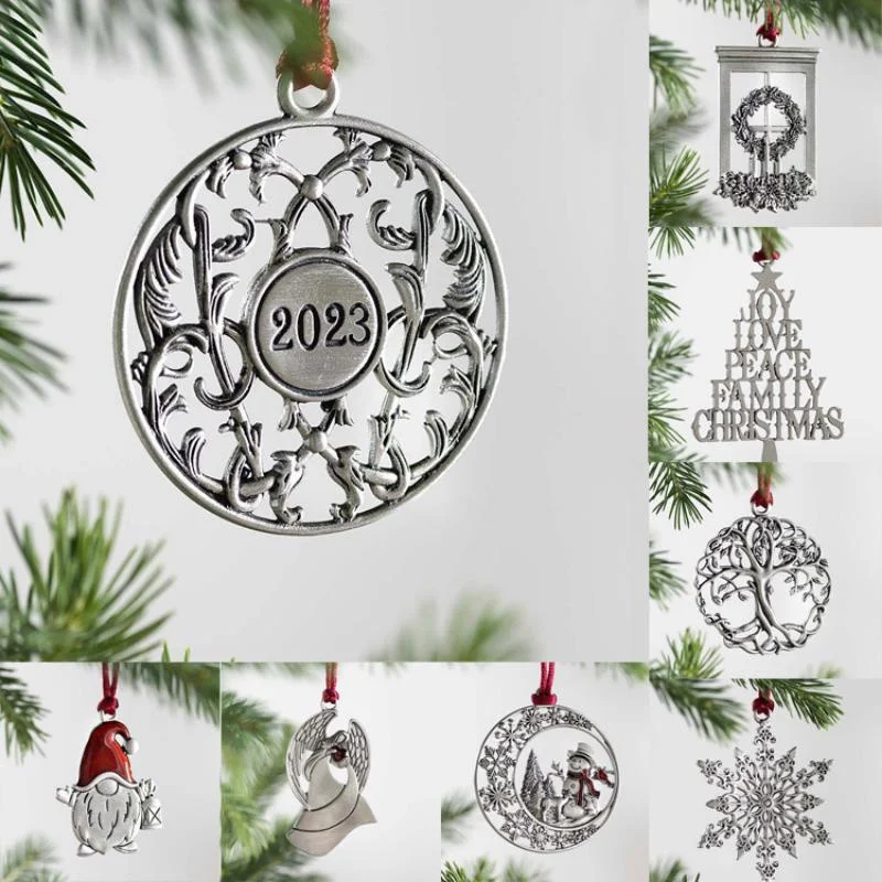 

2023 металлическая подвеска в виде снеговика, украшение для рождественской елки, рождественская подвеска, украшения для праздника, фотоподарки, новый интерьер дома