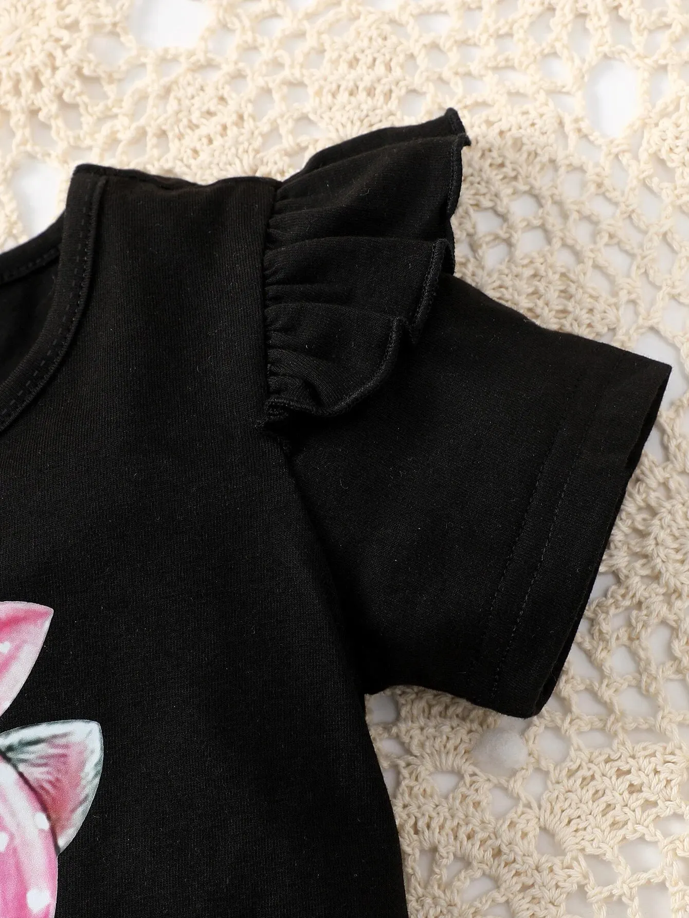 Kids Clothes Set Summer Baby Girl Suit Short Sleeved Shorts Bow Fashion 6m 3y