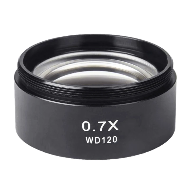

Аксессуар для микроскопа WD120 0,7X, тринокулярный стереомикроскоп, вспомогательный объектив, образовательная линза Барлоу, 48