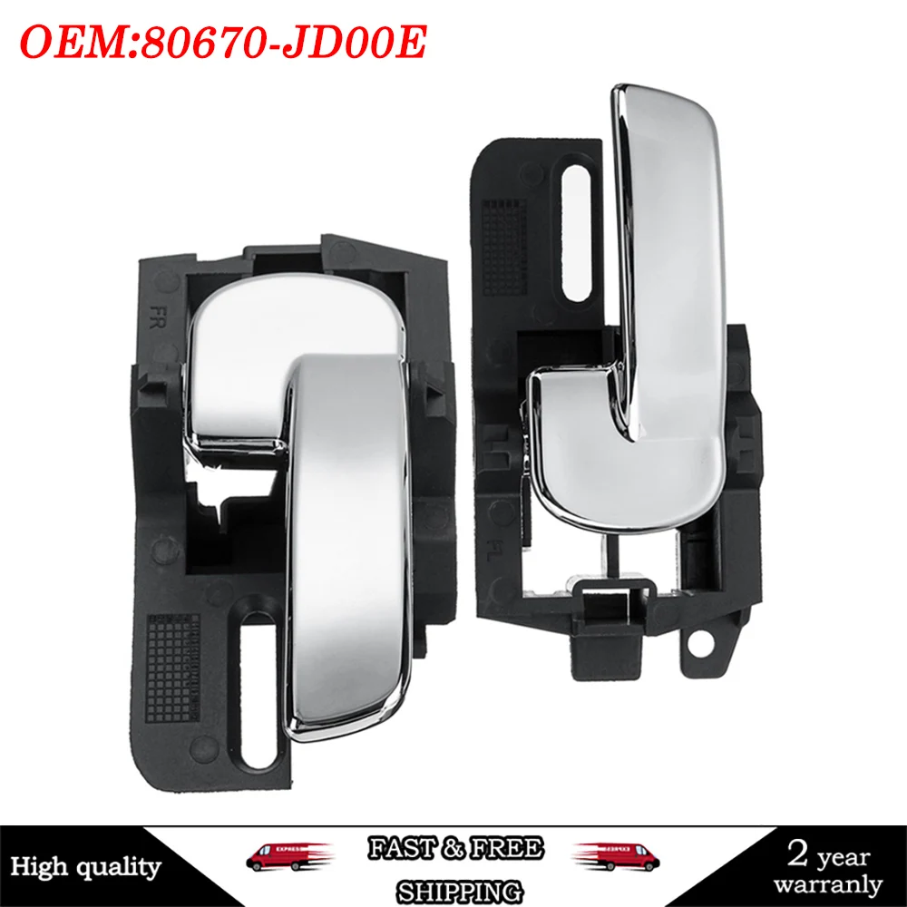 Manija de puerta Interior para Nissan Qashqai J10 2007-2013, parte  delantera y trasera izquierda y derecha, 80670JD00E, 80671JD00E, 80670-JD00E,  80671-JD00E - AliExpress