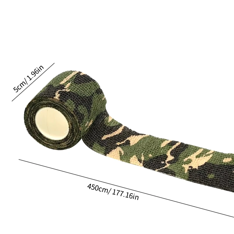 Camouflage Tape DIZETION Tactical Telescopic Non-woven Fabric Outdoor Hunting Finger Protection High Elastic Movement