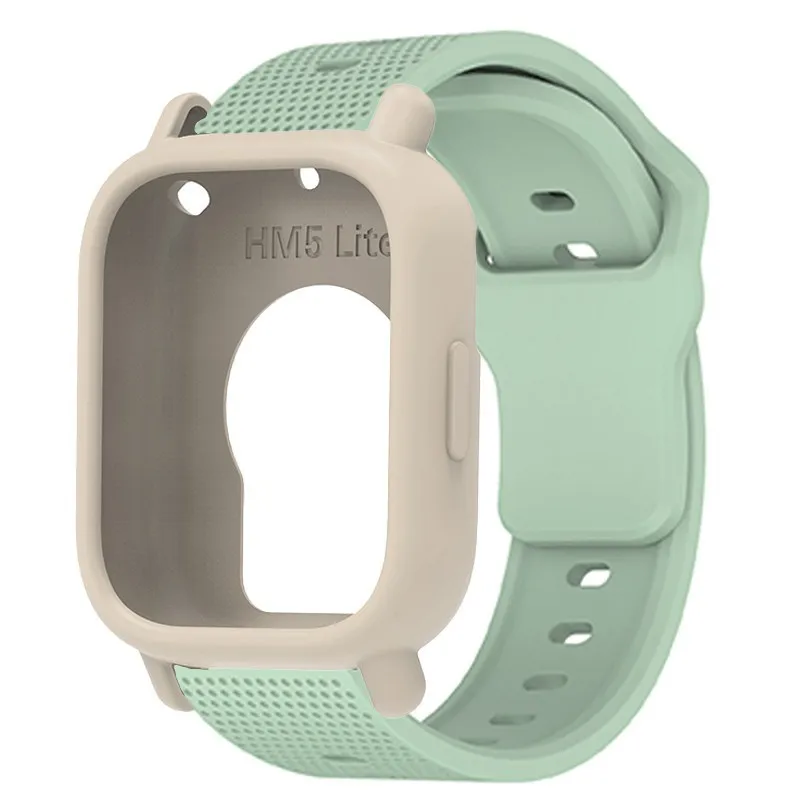 Silicone Protective Case + Strap for Smart Watch - Replacement Bracelet Belt Cover