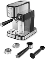 6-in-1 Espresso Coffee Machine Built-In Automatic Milk Frother,  Espresso & Cappuccino & Latte Maker with  Removable water tank 2