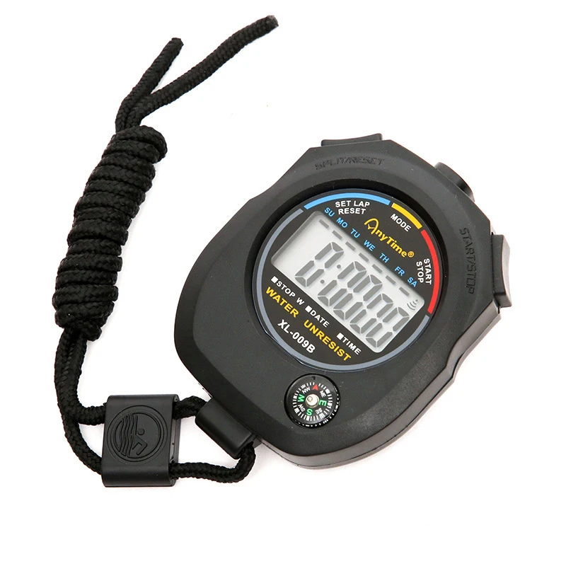 NEW Digital Stopwatch XL-013 Chronograph with Wristband Alarm AM PM 24H Clock Watch for Runner Sport 5