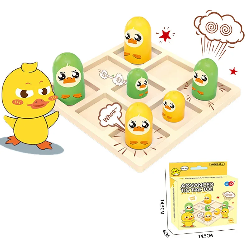Mini Advanced tic tac toe party board game puzzle Interactive games for family Battle competition Desktop games birthday gift 2