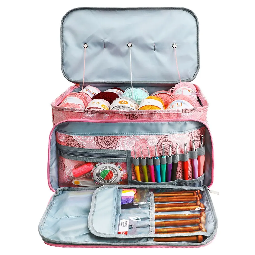 Multifunctional Portable Knitting Bag Wool Crochet Crochet Yarn Storage Bag Sewing Needle Sewing Accessories Storage yarn storage bag