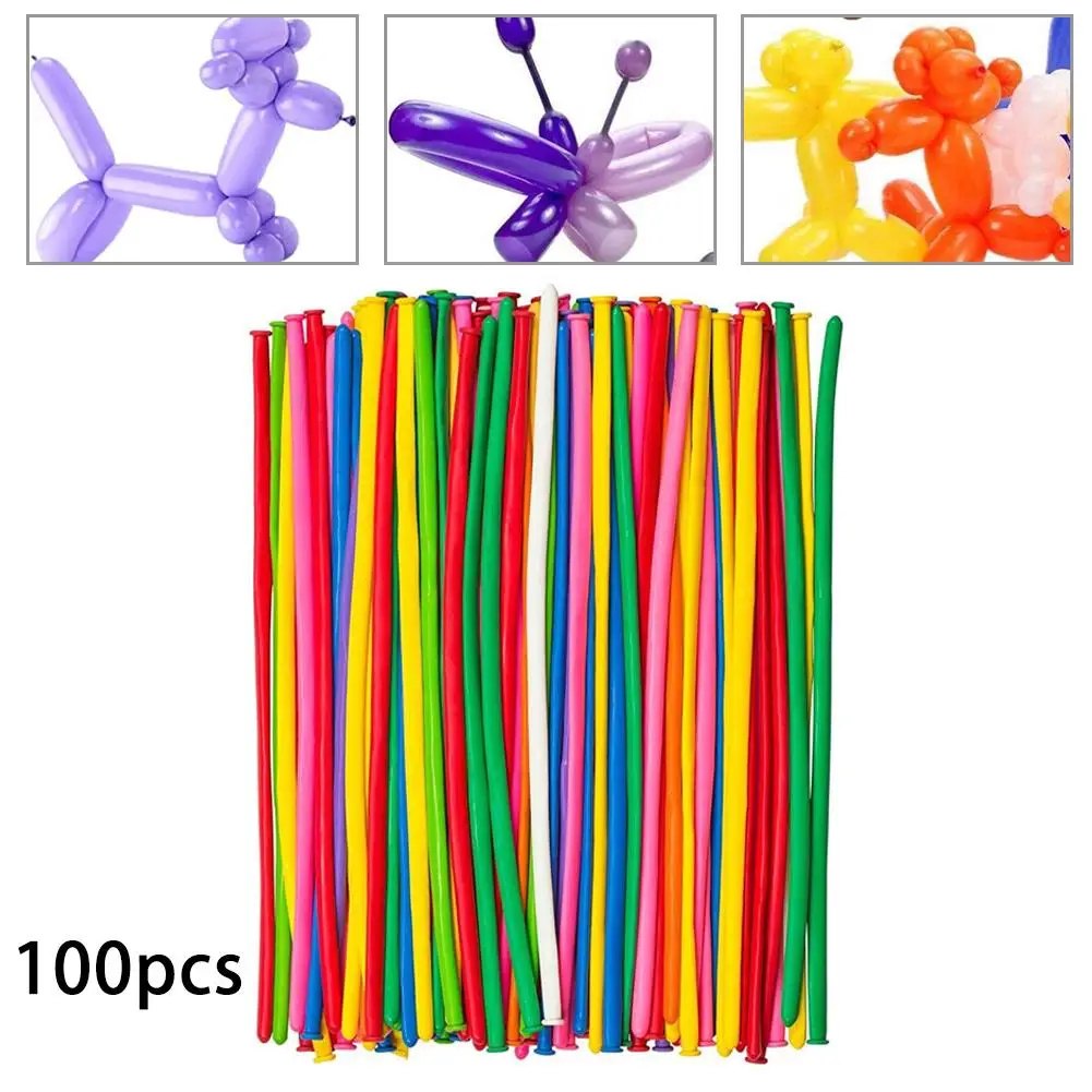 Latex balloon birthday balloon set birthday balloons party balloon set birthday party decoration set 100pcs Colorful Twisting Balloons Magic-Long Strip Latex 260Q Ballon Birthday Party Wedding Decoration DIY Animal Modeling