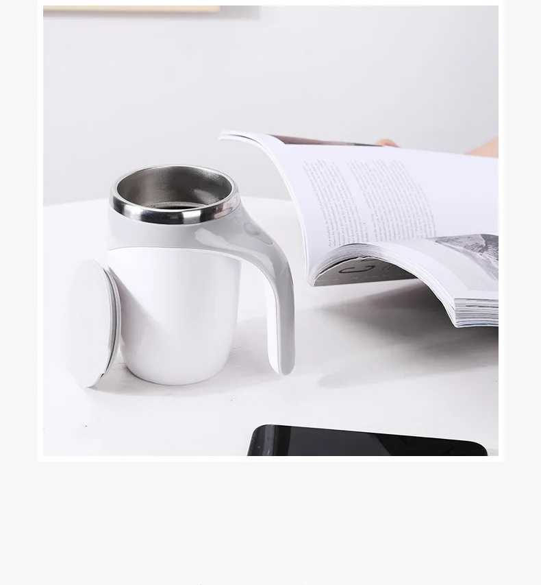 Automatic Mixing Cup Stainless Steel Electric Magnetic Rotating Coffee Cup Electric Coffee Mug