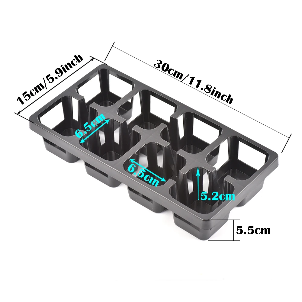1-8Pcs Plastic Succulents Planter Pots With Tray Set,Nursery Pot Cactus Plant Pot Garden Garden Decoration Supplies