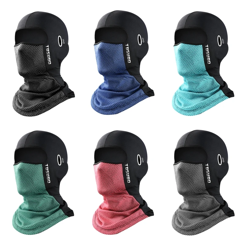 

Full Face Cover Summer Headgear Cycling Ice Silk Helmet Windproof Sunscreen Mask Dropship