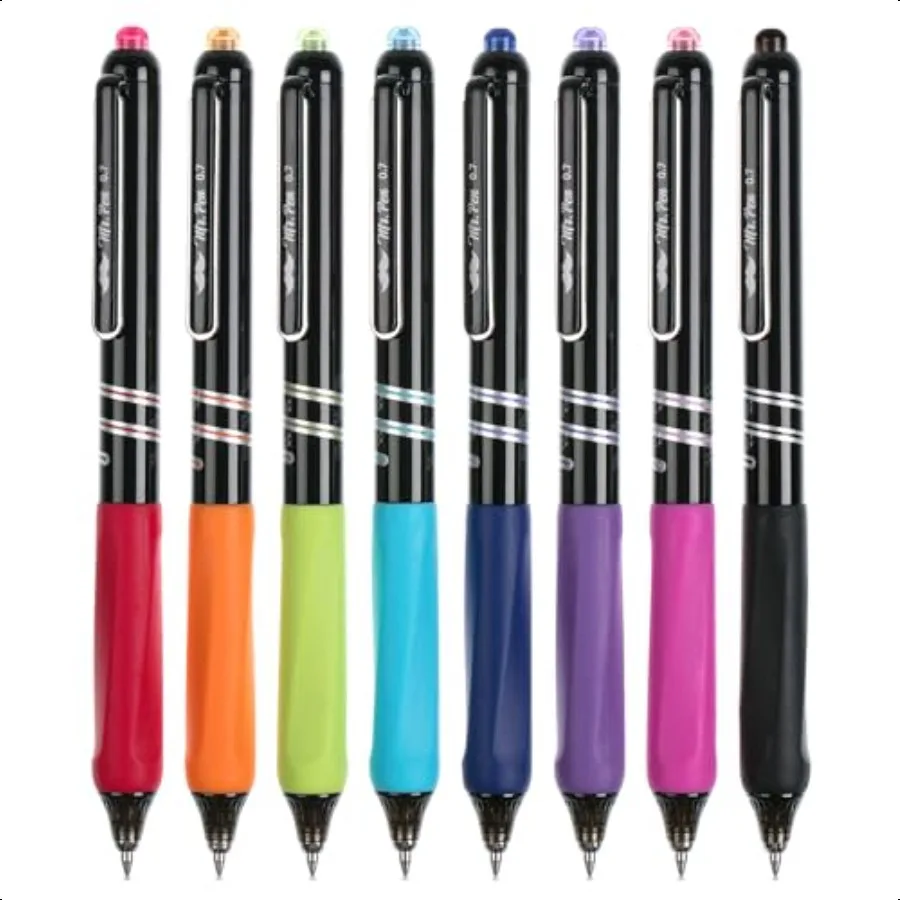 Vibrant Retractable Gel Pens 8 Pack with Fast Dry Ink