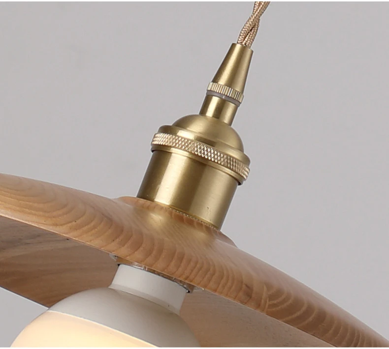 Nordic Solid Wood Pendant Light Bedside Dining Table Art Decorative Log Lamps Creative Restaurant Bar Tea Room Hanging Light E27