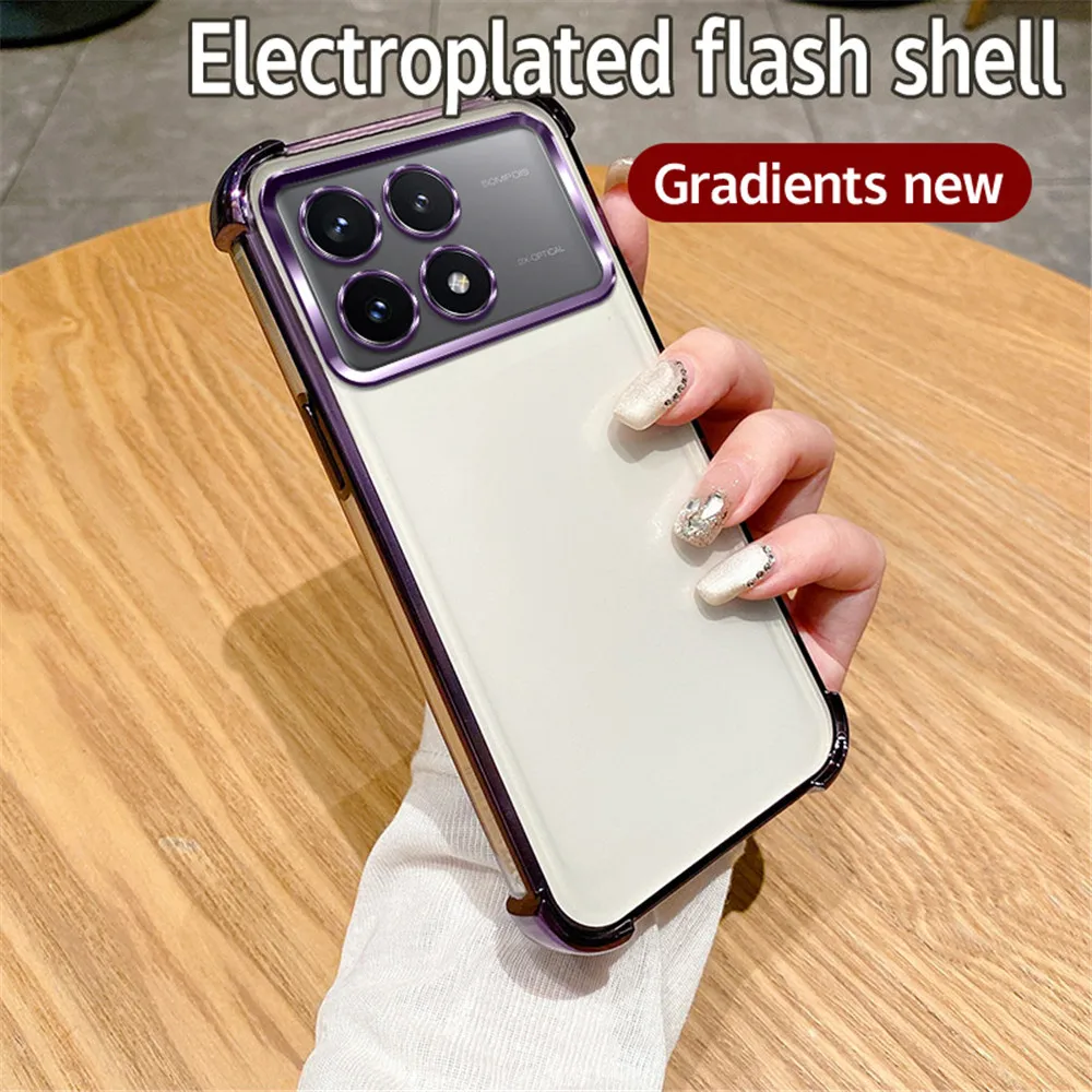 Shockproof Clear Glitter Phone Case - Soft Silicone Cover