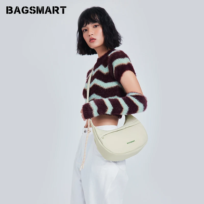 BAGSMART Crossbody Bag Female Casual Single Shoulder Bag Commuter Sports Dumpling Bag New Fashion Bag
