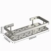 Rectangle Aluminum Alloy Bathroom Shelf Makeup Storage Organizer Shampoo Rack Shower Shelf Bathroom No Drill Wall Shelf 6