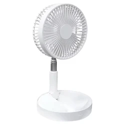 Compact Foldable Electric Fan with 3 - Speed Control - USB Type - C (WHITE)