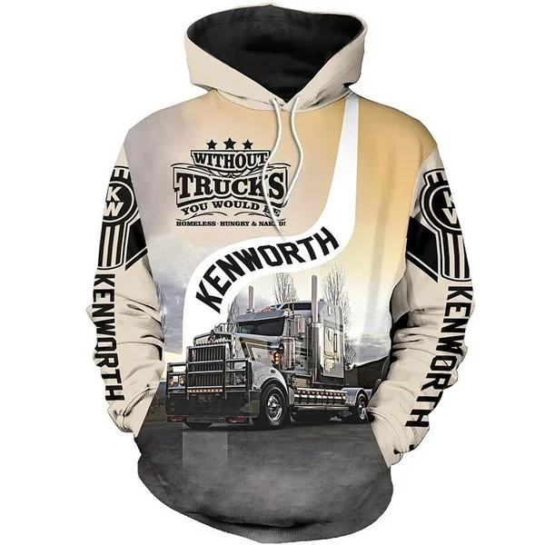 

Fashion Sweatshirt KENWORTH Print Turtleneck Sudadera Hombre I AM Trucker Tracksuit Pullover Crewneck 3D Print Casual Hoodies