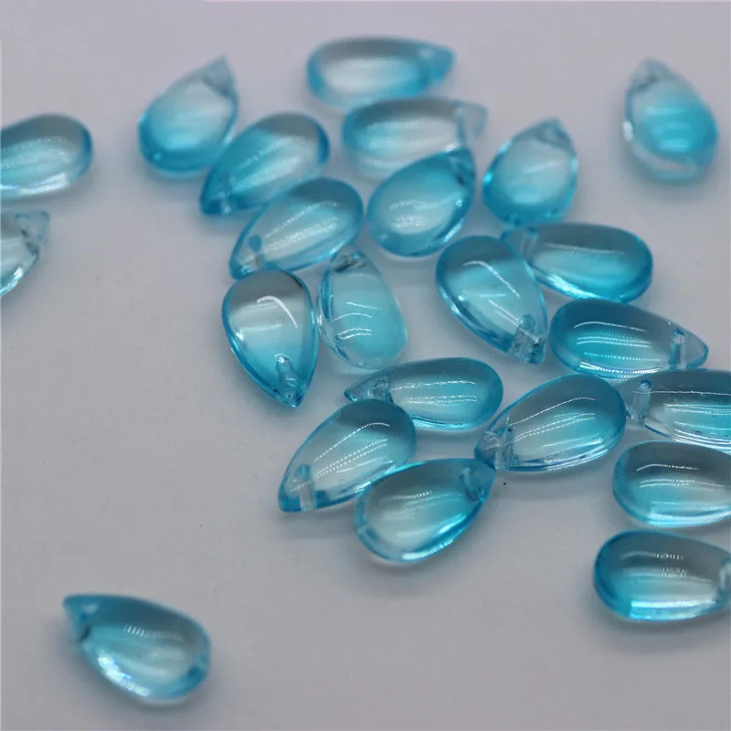 Colorful Waterdrop Glass Beads for Jewelry Making and Crafts - 50PCS Set