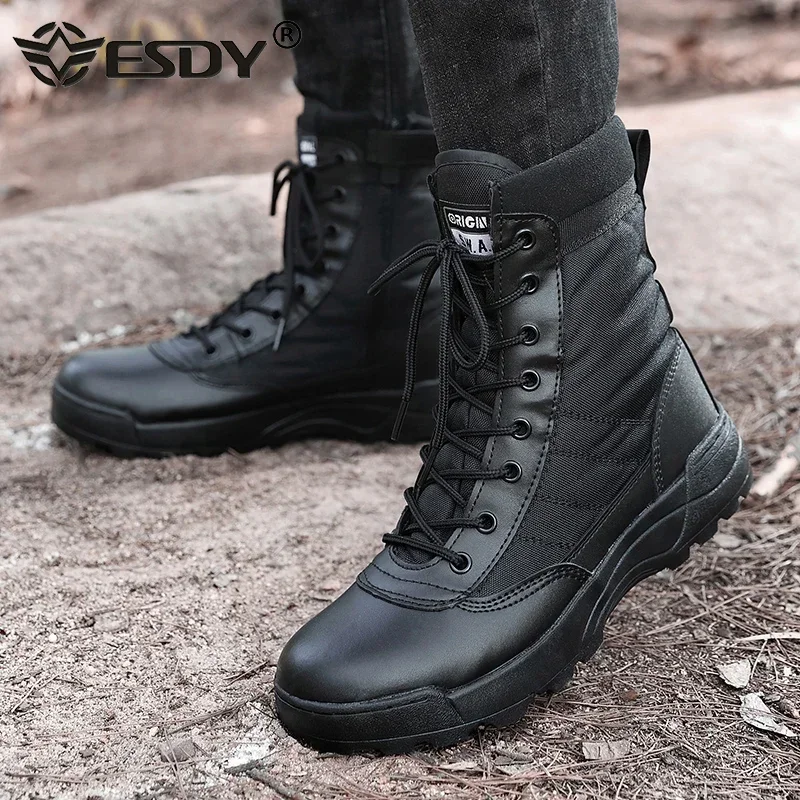 Bottines De Randonnée/homme - Cuir, Imperméables, Semelle Antidérapante - Taille 43 EU - Neuf