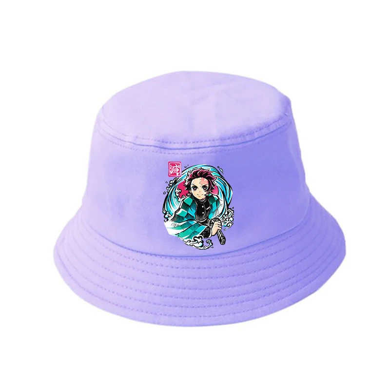 Anime Summer Hat Kamado Nezuko Panama bob bucket hat