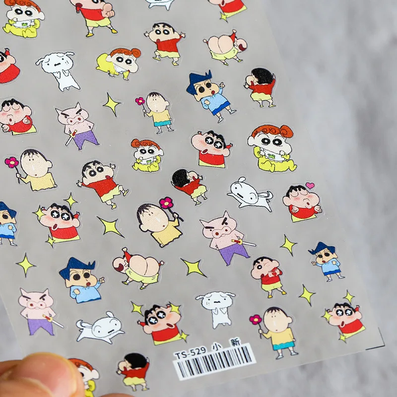 

[Meow.Sensei] Japanese Cartoon Thin Tough Adhesive Nail Sticker Pro Frosted Thin Transparent Sticker Small New Ts529
