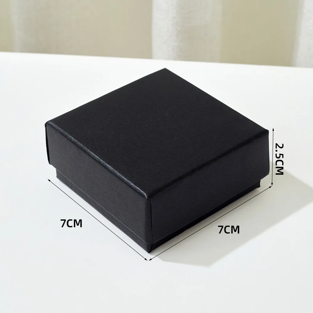 High-end Black Jewelry Gift Box for Earring Necklace Bracelet Ring Pendant Jewelry Storage Square Paper Box Gift Packaging Box